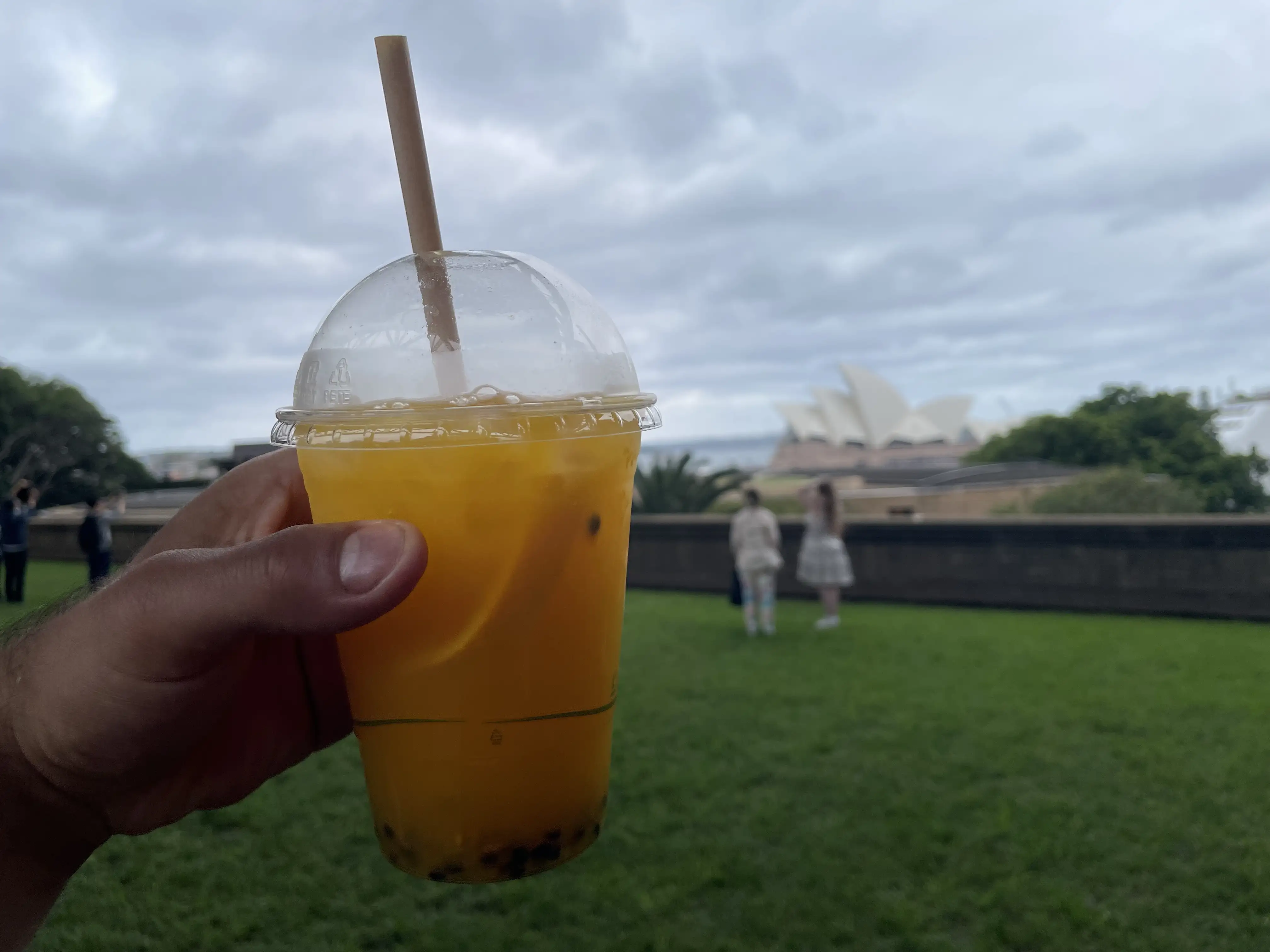 Passionfruit iced tea at The Rocks Market in Sydney