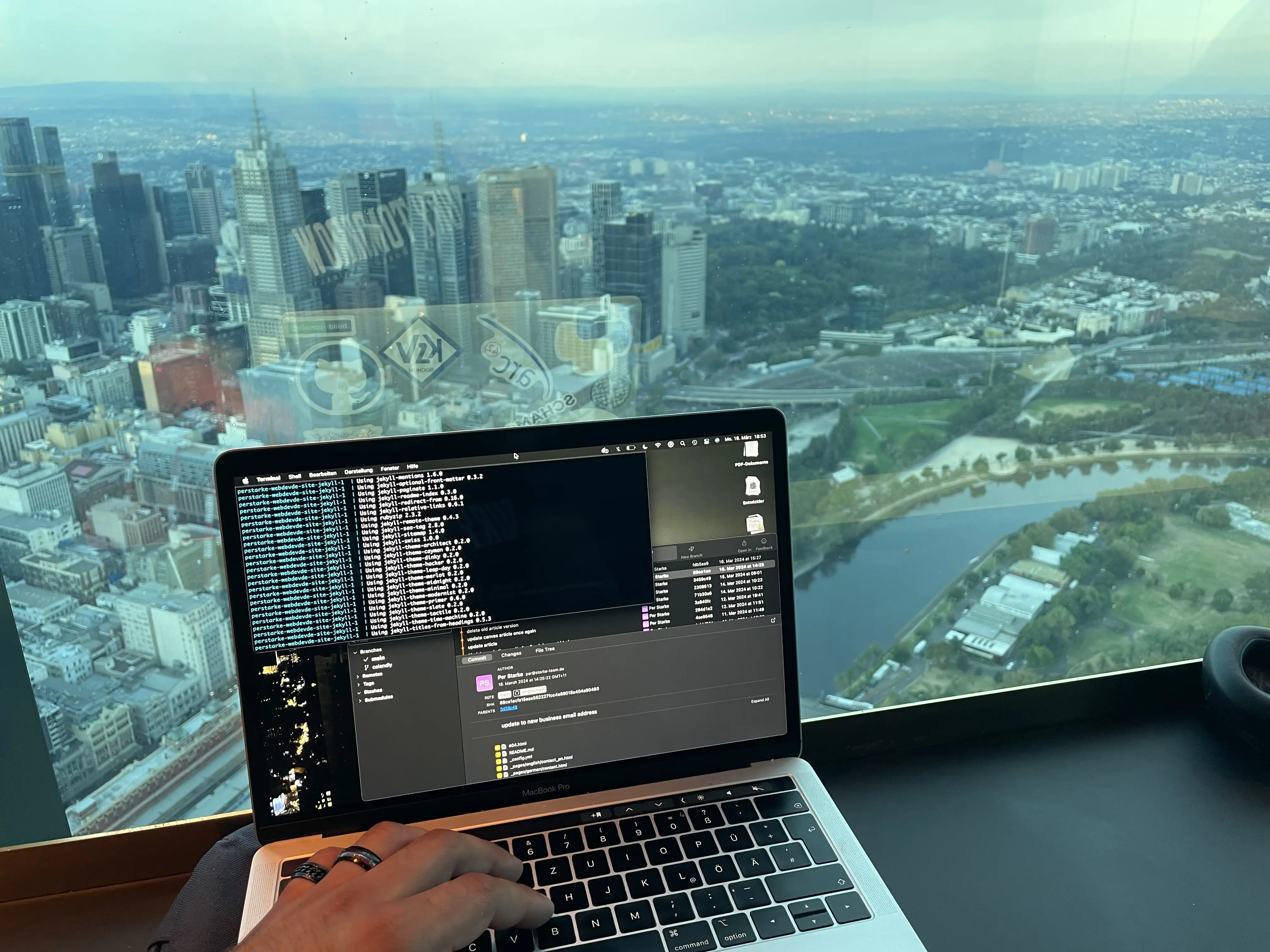 Melbourne Skydeck view during a remote work and travel day