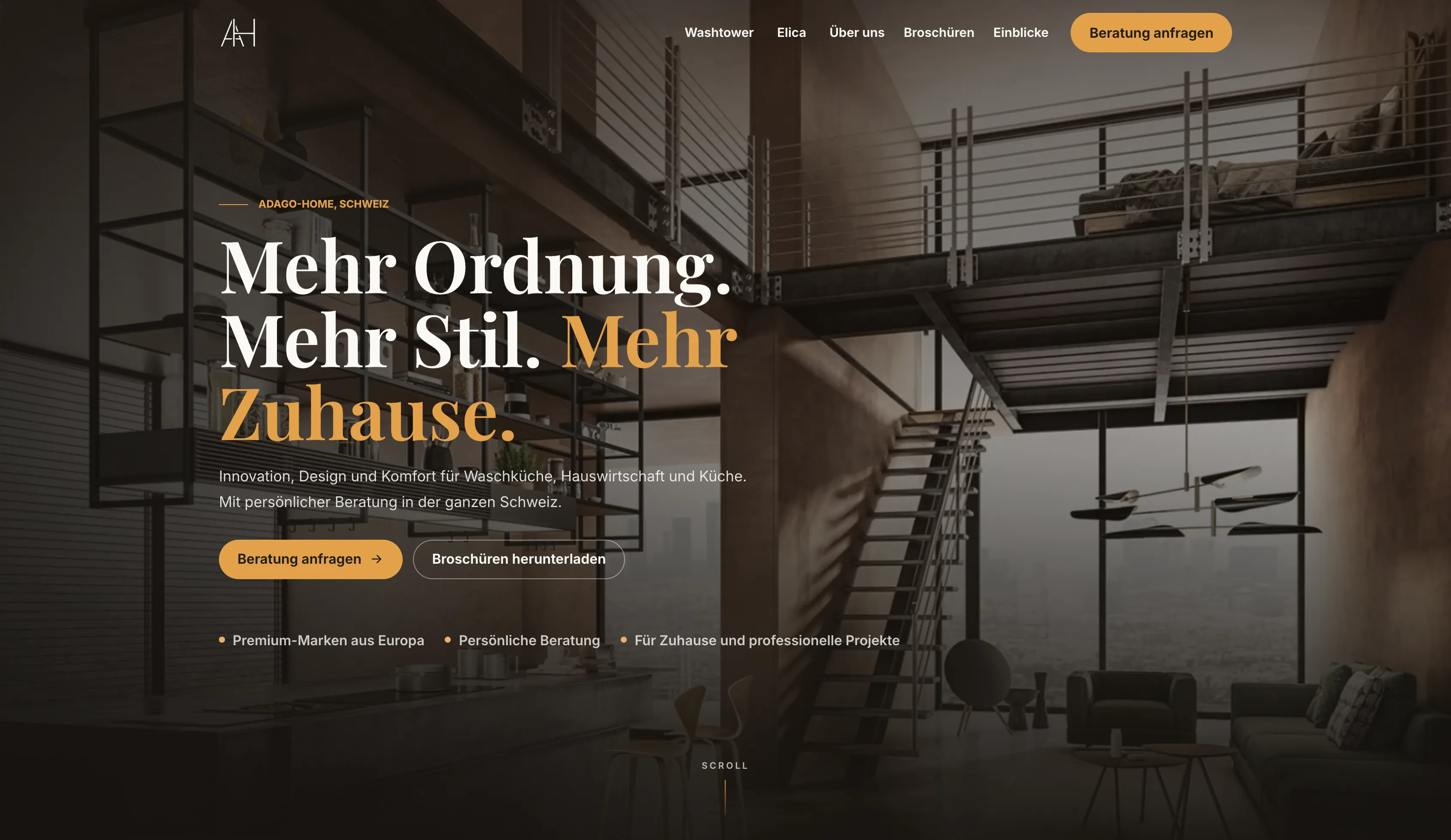 ADAGO-Home homepage
