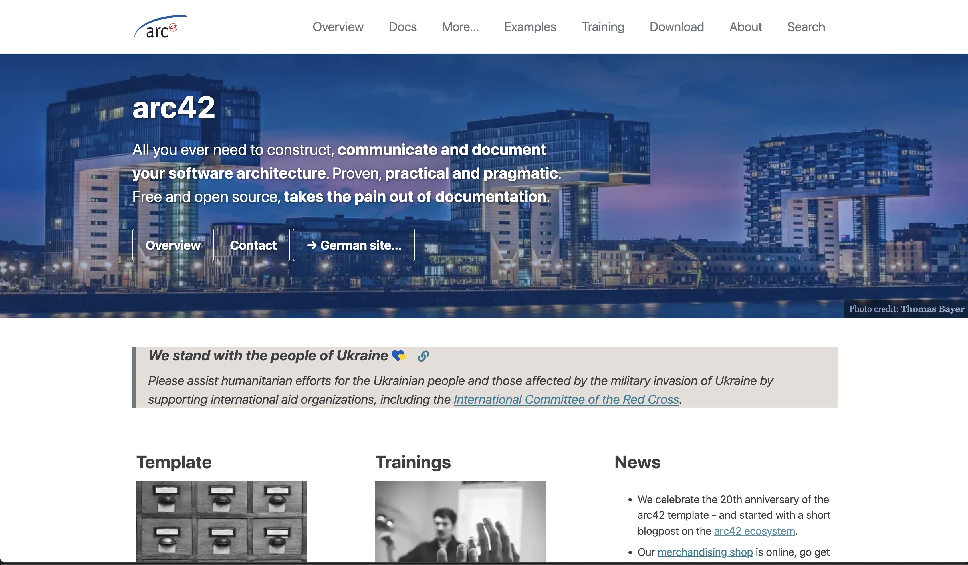 arc42.org homepage