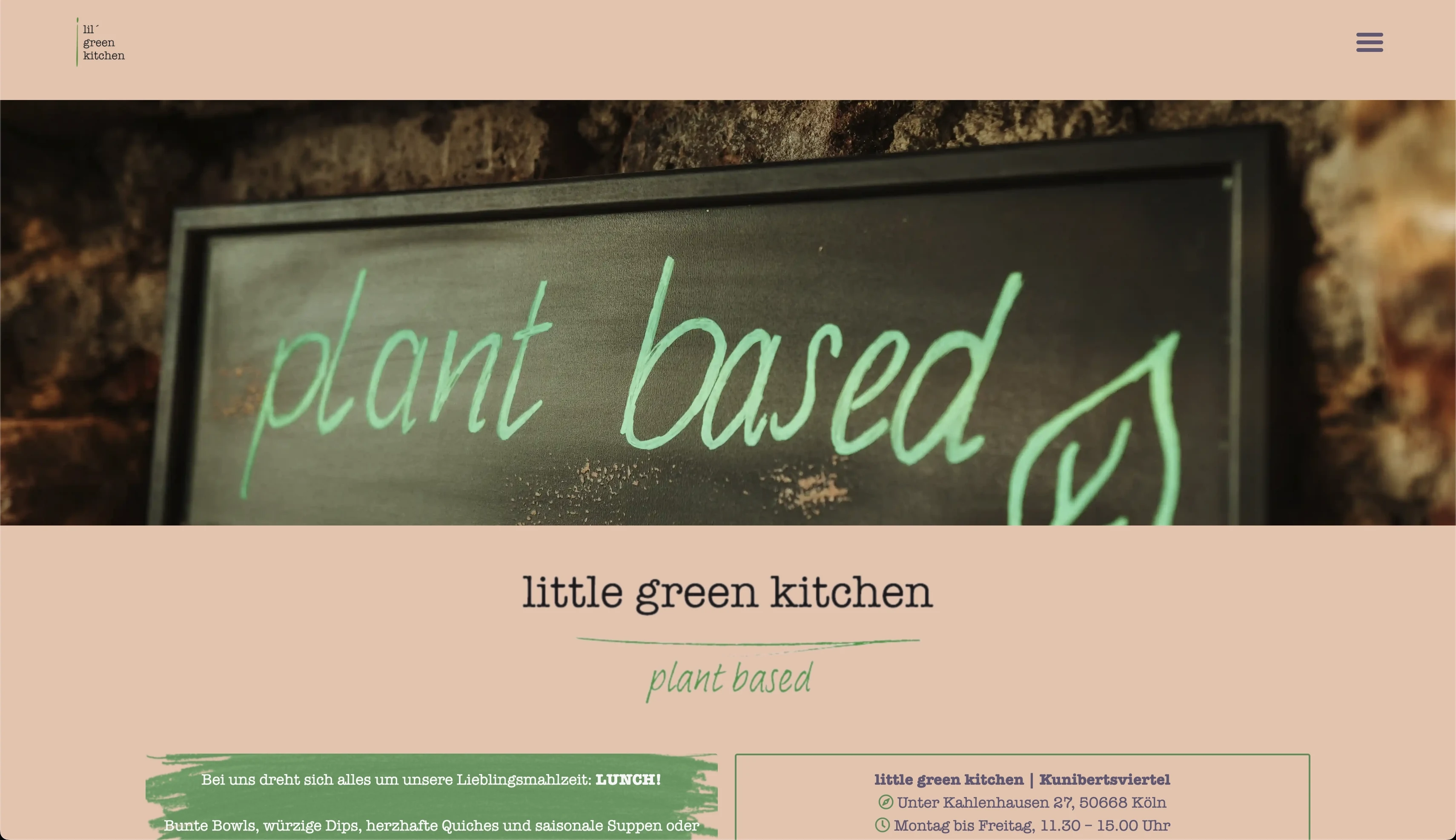 little green kitchen homepage