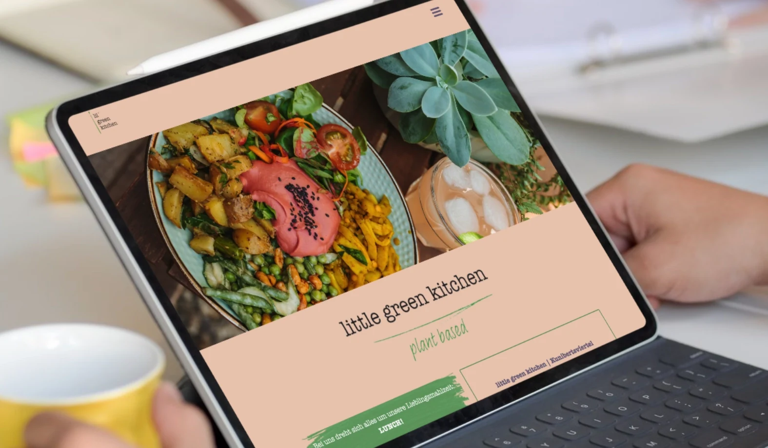 little green kitchen on a tablet
