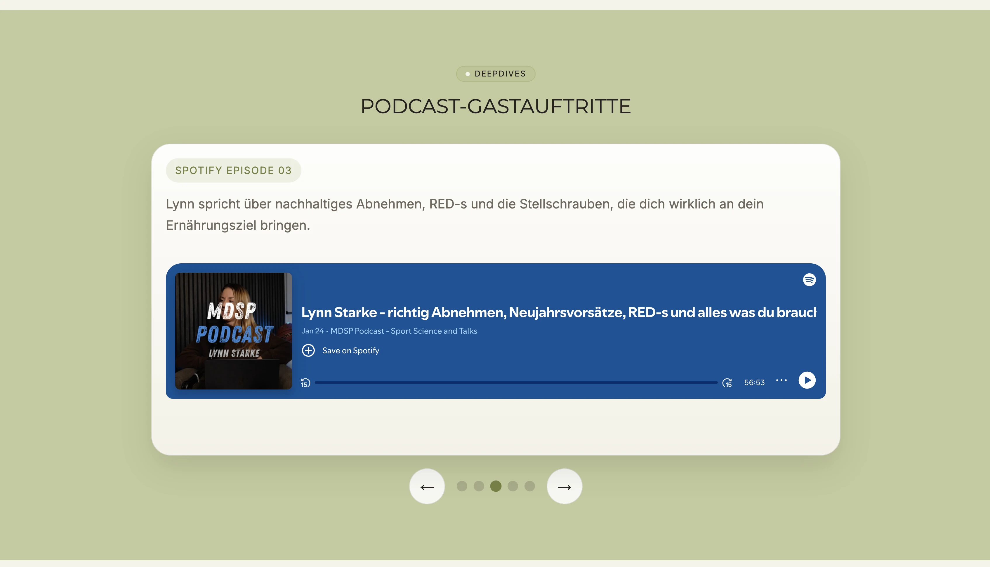 Podcast guest appearances on the Lynn Starke website