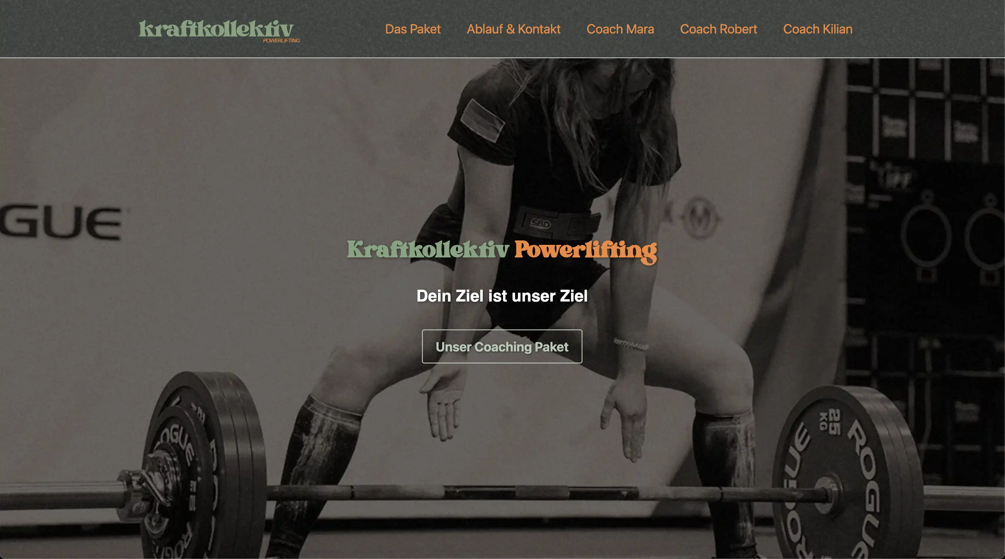 Website für Kraftkollektiv Powerlifting Coaching