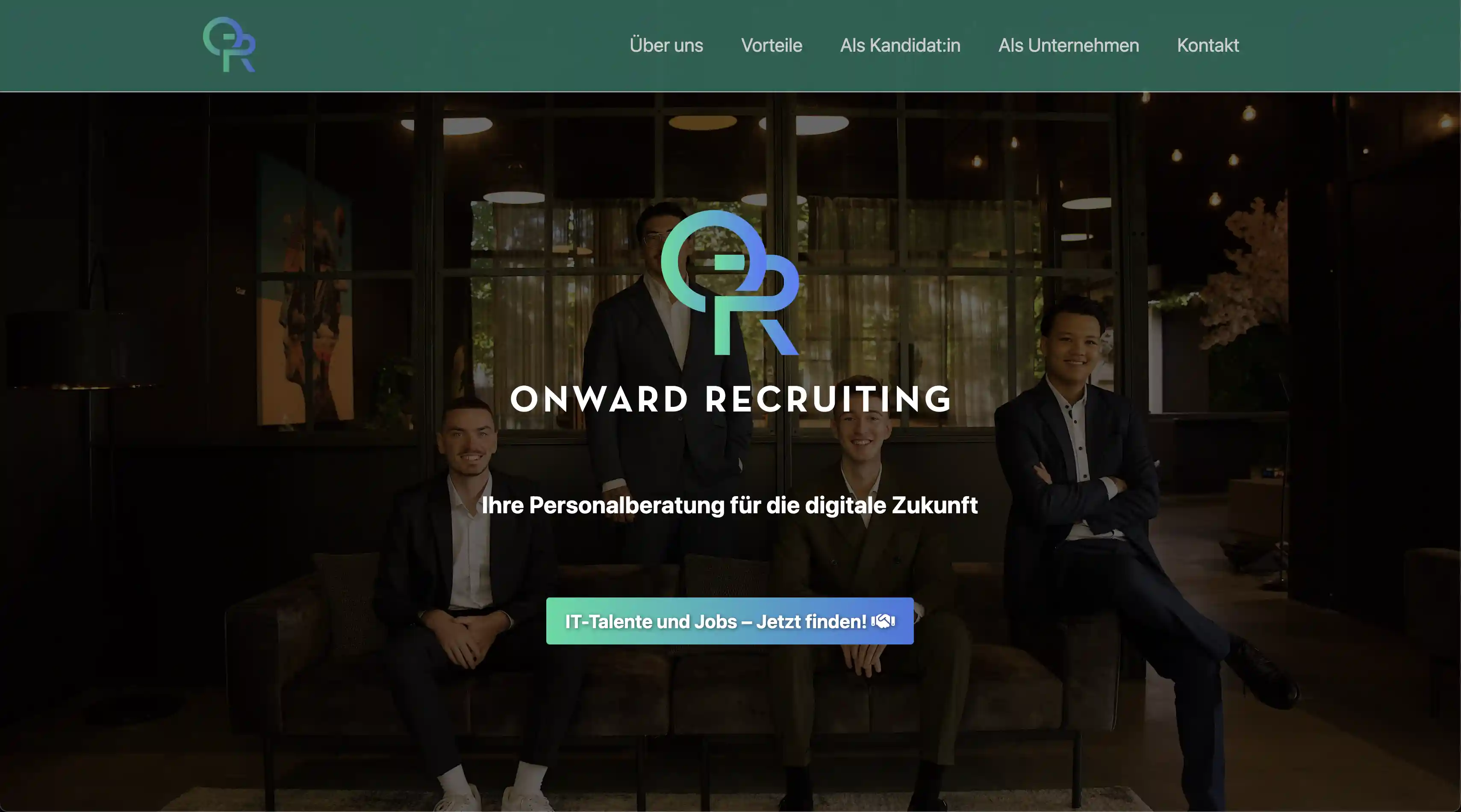 Website für Onward Recruiting, die IT Personalberatung aus Bochum